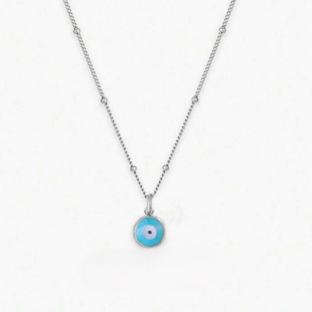 Silver Evil Eye Necklace M1368